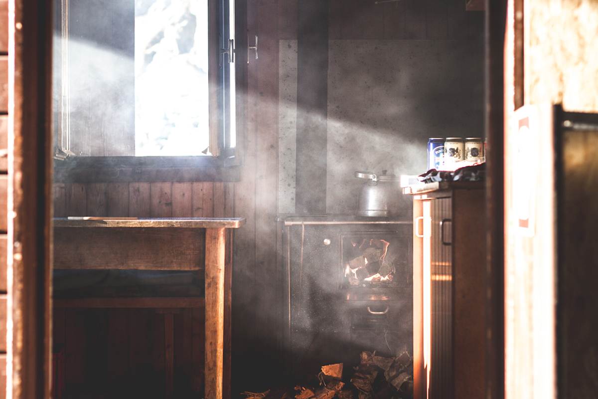 Winterraum der Wangenitzseehütte