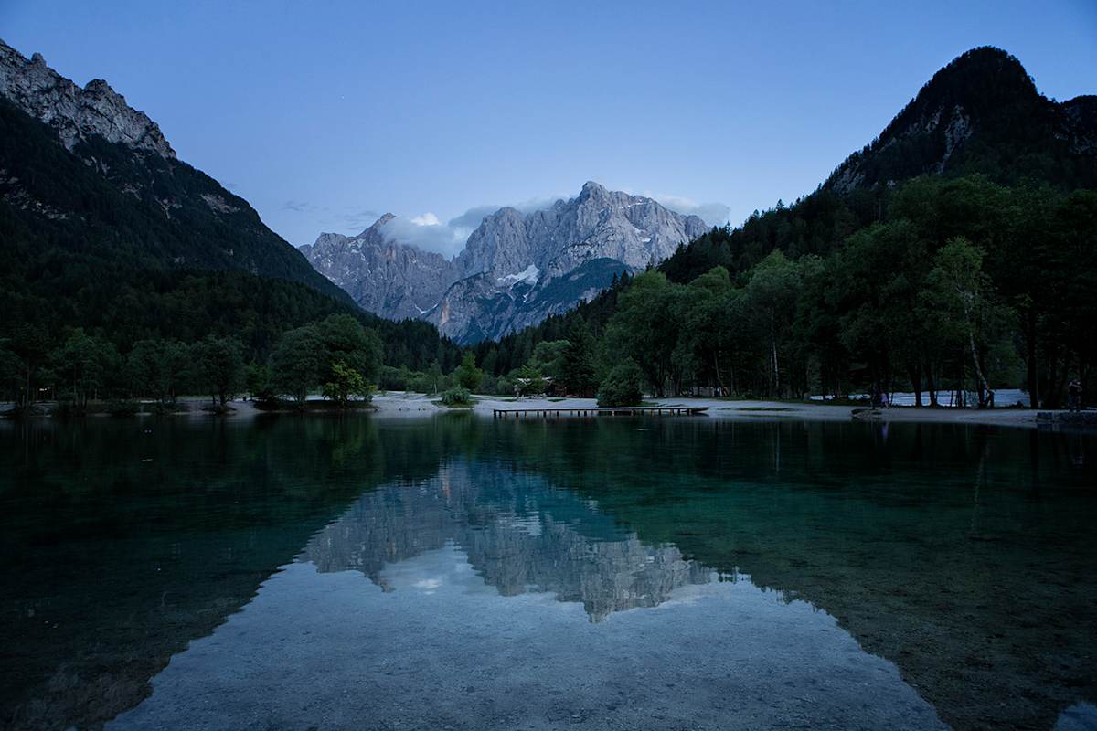 In Kranjska Gora wieder angekommen, blicken wir noch einmal sehnsüchtig auf den Berg 