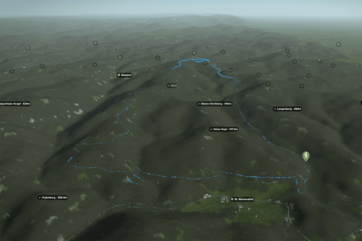 3D-Kartenausschnitt: St.Germanshof – Hohe Derst – Burg Guttenberg