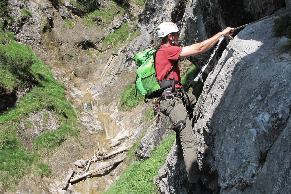 Hausbachfall-Klettersteig in Bayern