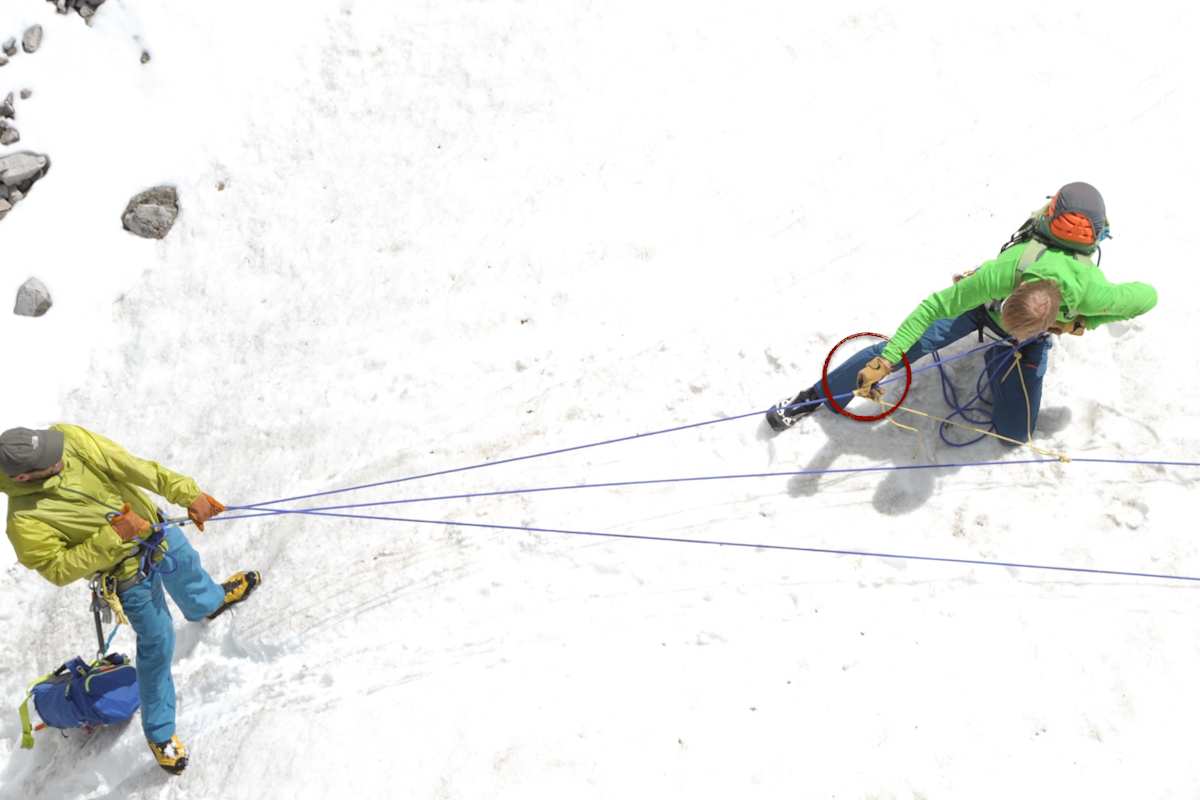 Spaltenrettung - Seilrolle: Bergung