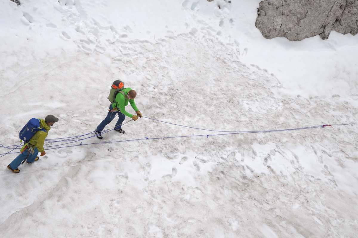Spaltenrettung - Seilrolle: Bergung