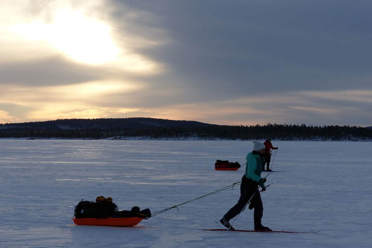 Skiwandern Inarisee Lappland