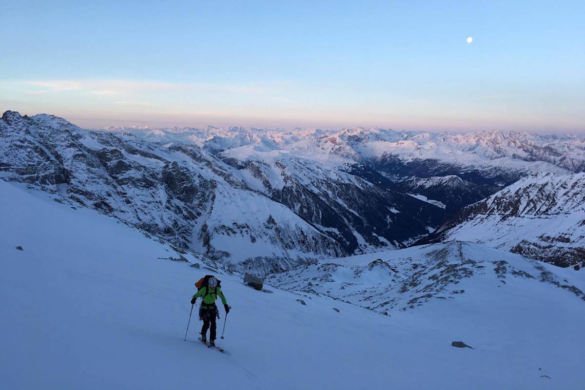 Simon Messner bei einer Skitour auf den Fußstein