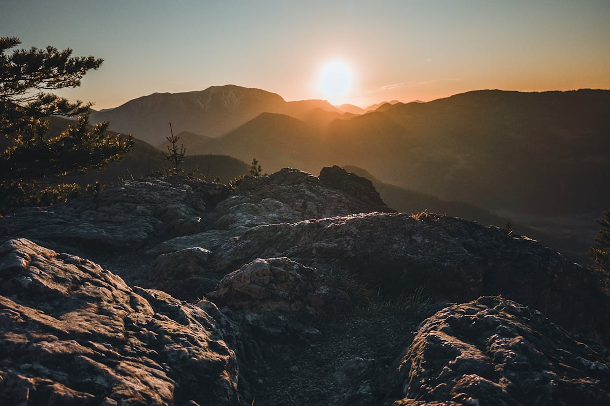 Hohe Wand, Sonnenuntergang, Abendstimmung