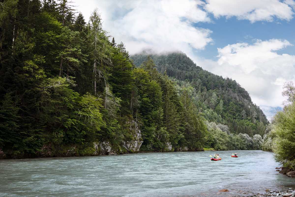 Kanufahren auf der Drau