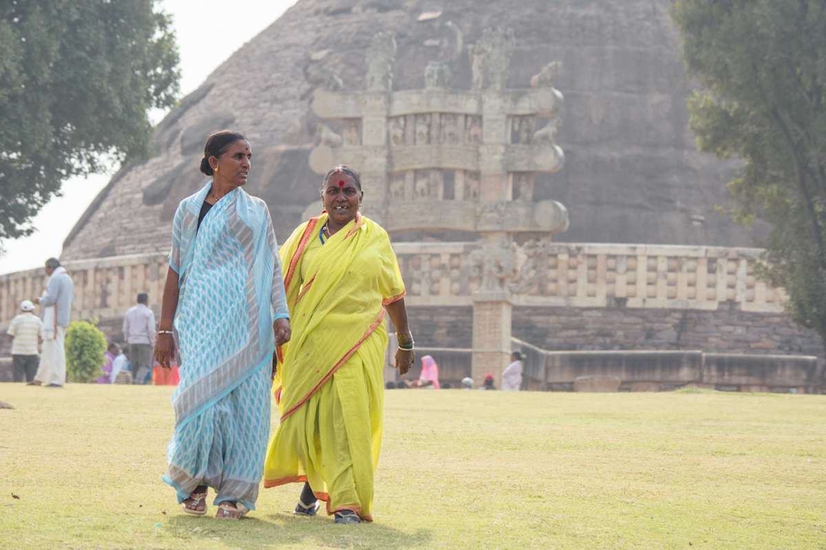 UNESCO Weltkulturerbe: Das Buddhistische Heiligtum Sanchi nahe Bhopal, 2.500 Jahre alter Sandstein