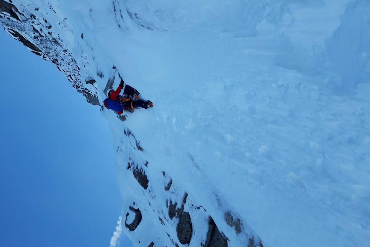 Simon Messner beim Klettern auf einer Hochtour