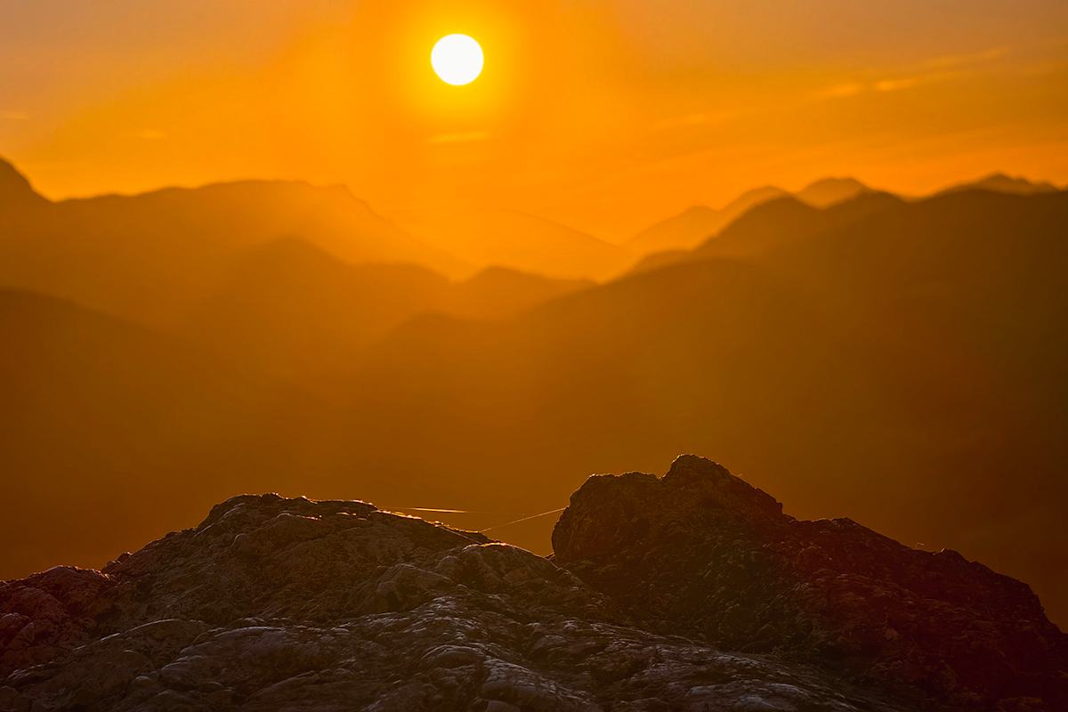 Sonnenuntergang, Gipfel, Golden Hour