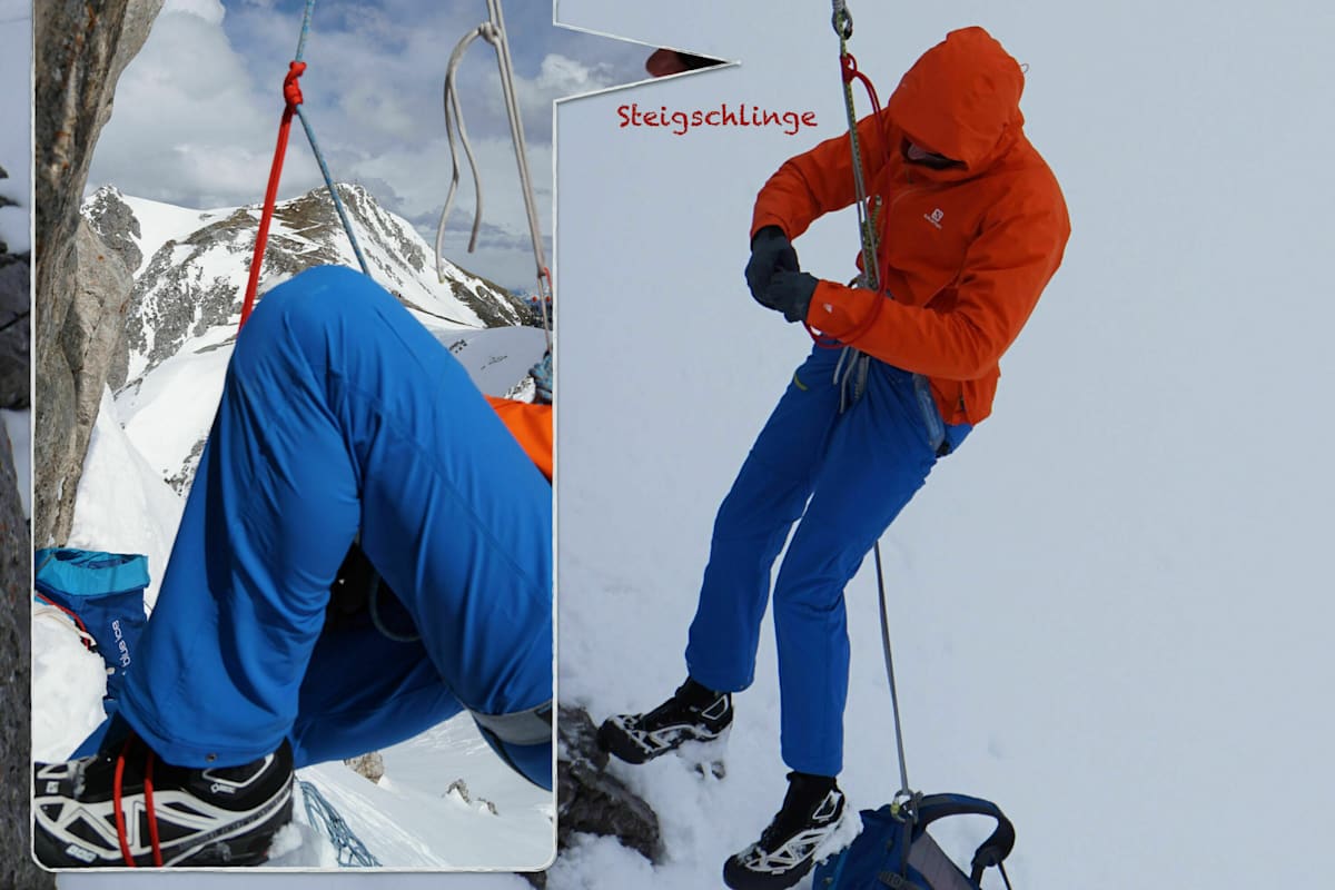 Spaltenrettung - Modifizierte Prusiktechnik