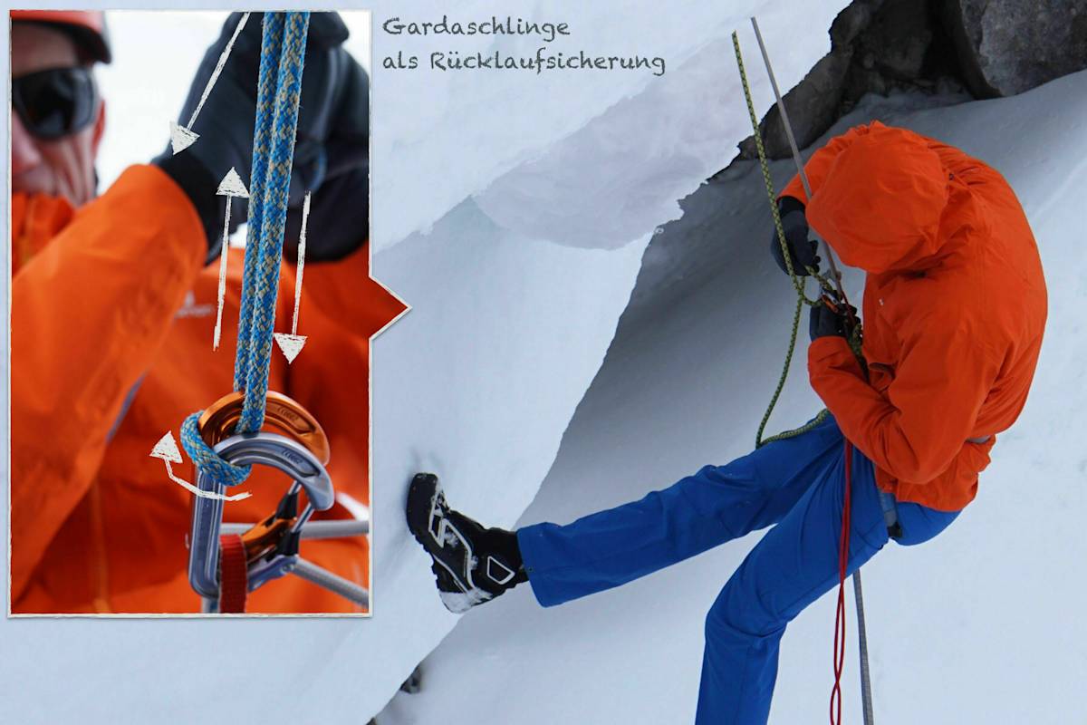 Spaltenrettung - Selbstflaschenzug