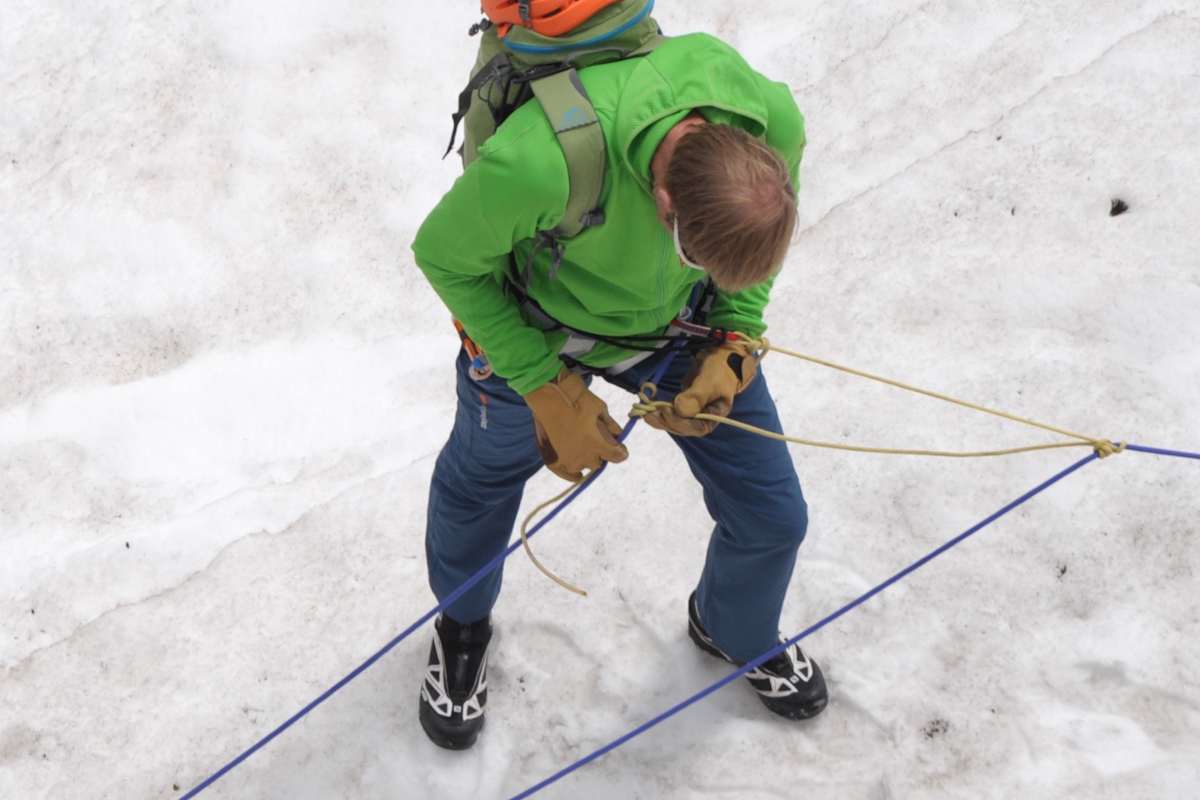 Spaltenrettung - Seilrolle: Bergung