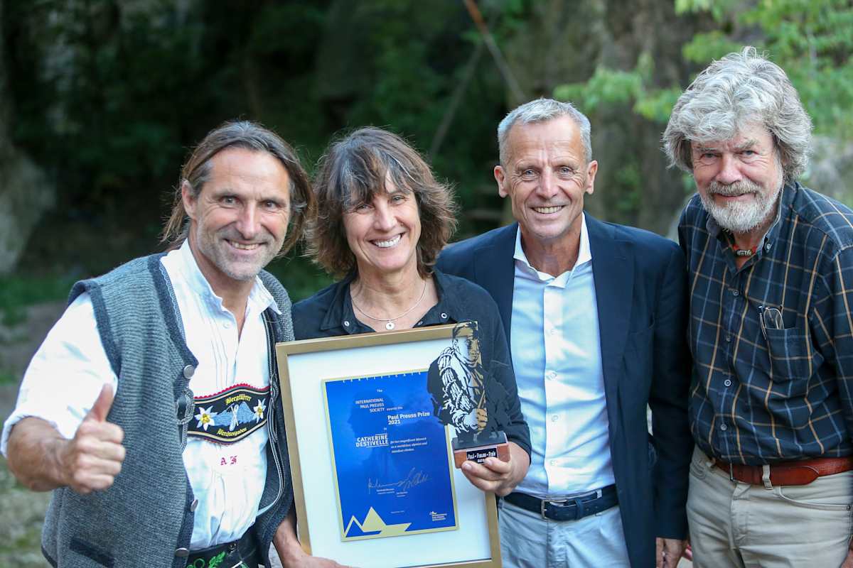 Catherine Destivelle, Alex Huber, Georg Bachler und Reinhold Messner