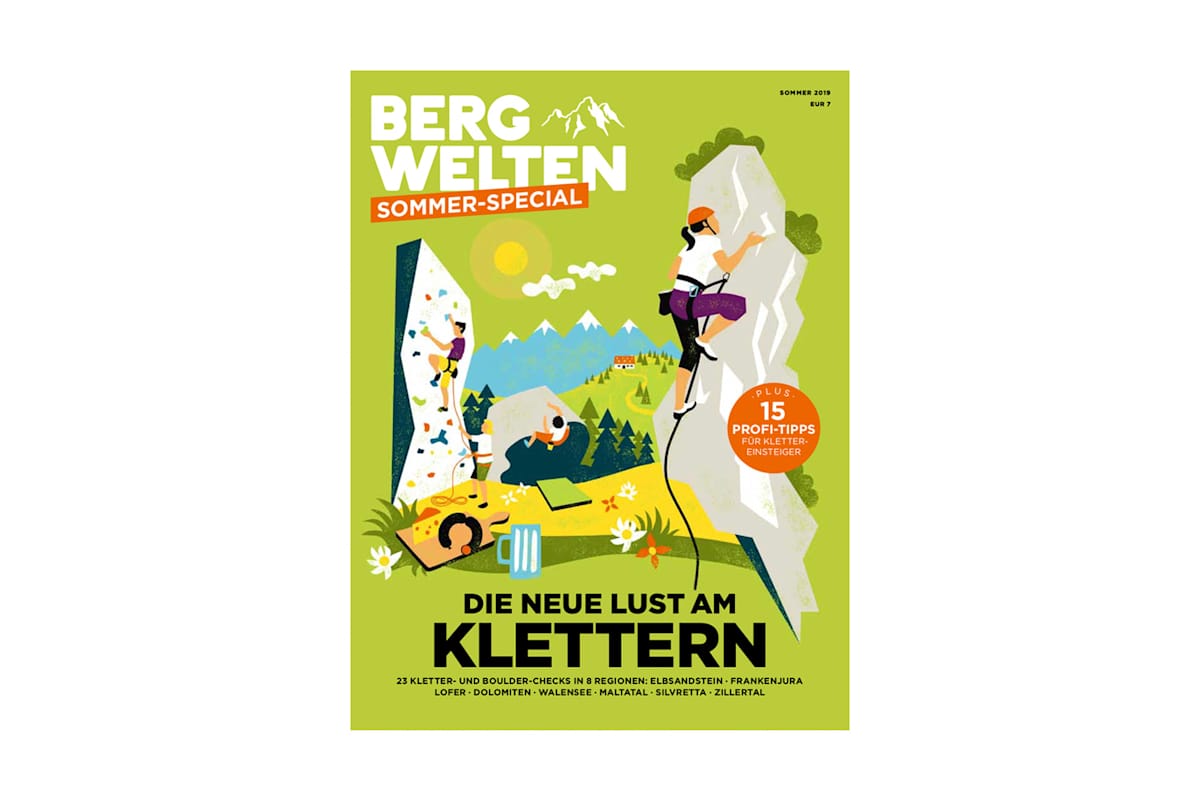 Jetzt überall im Zeitschriftenhandel – das Bergwelten Kletter-Special 2019