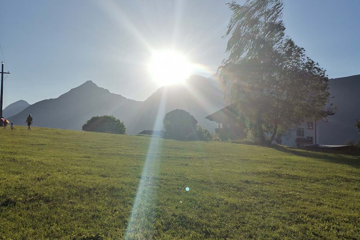 Abendsonne hinter dem Weberhof