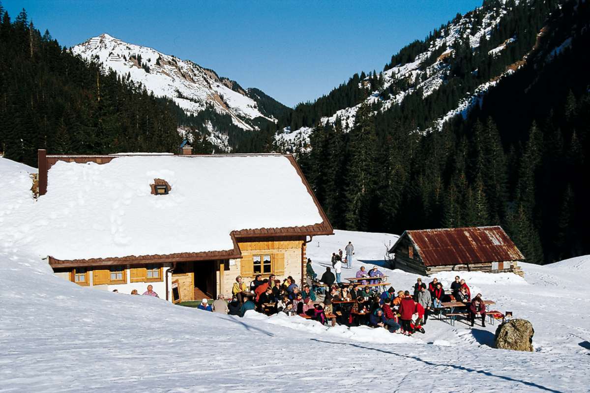 Auf der Bärgunthütte im Allgäu