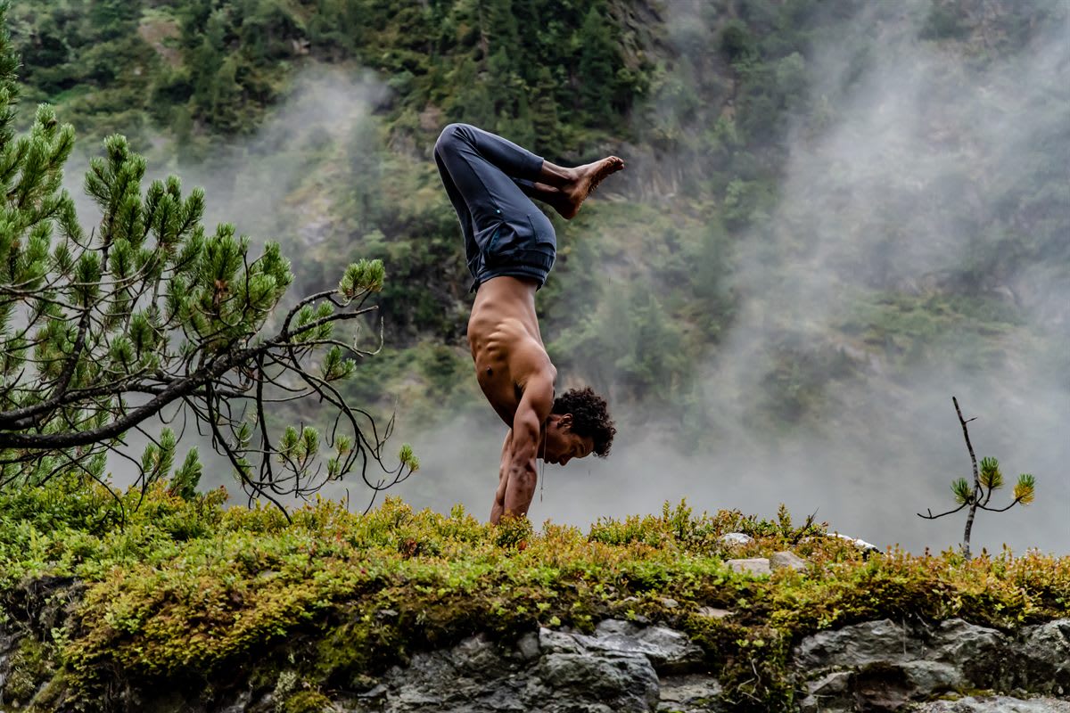 Yoga am Berg