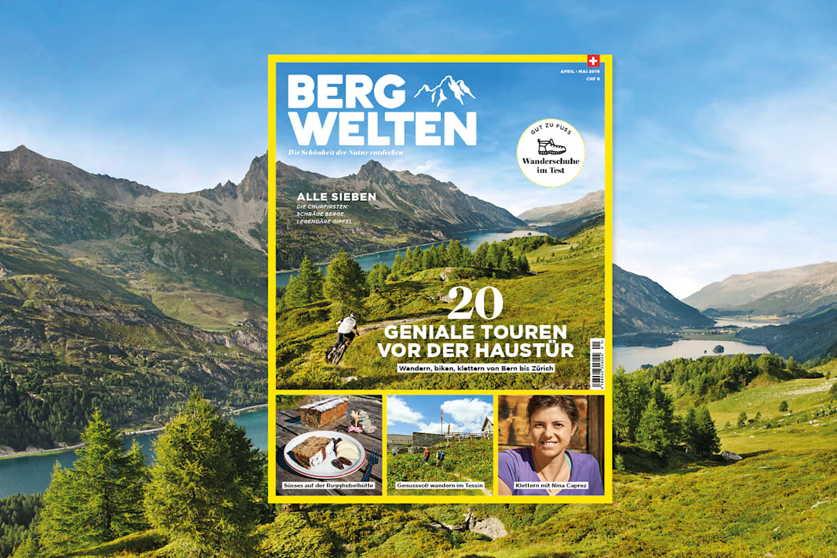 Jetzt überall im Zeitschriftenhandel – das Bergwelten Magazin (April/Mai 2019)