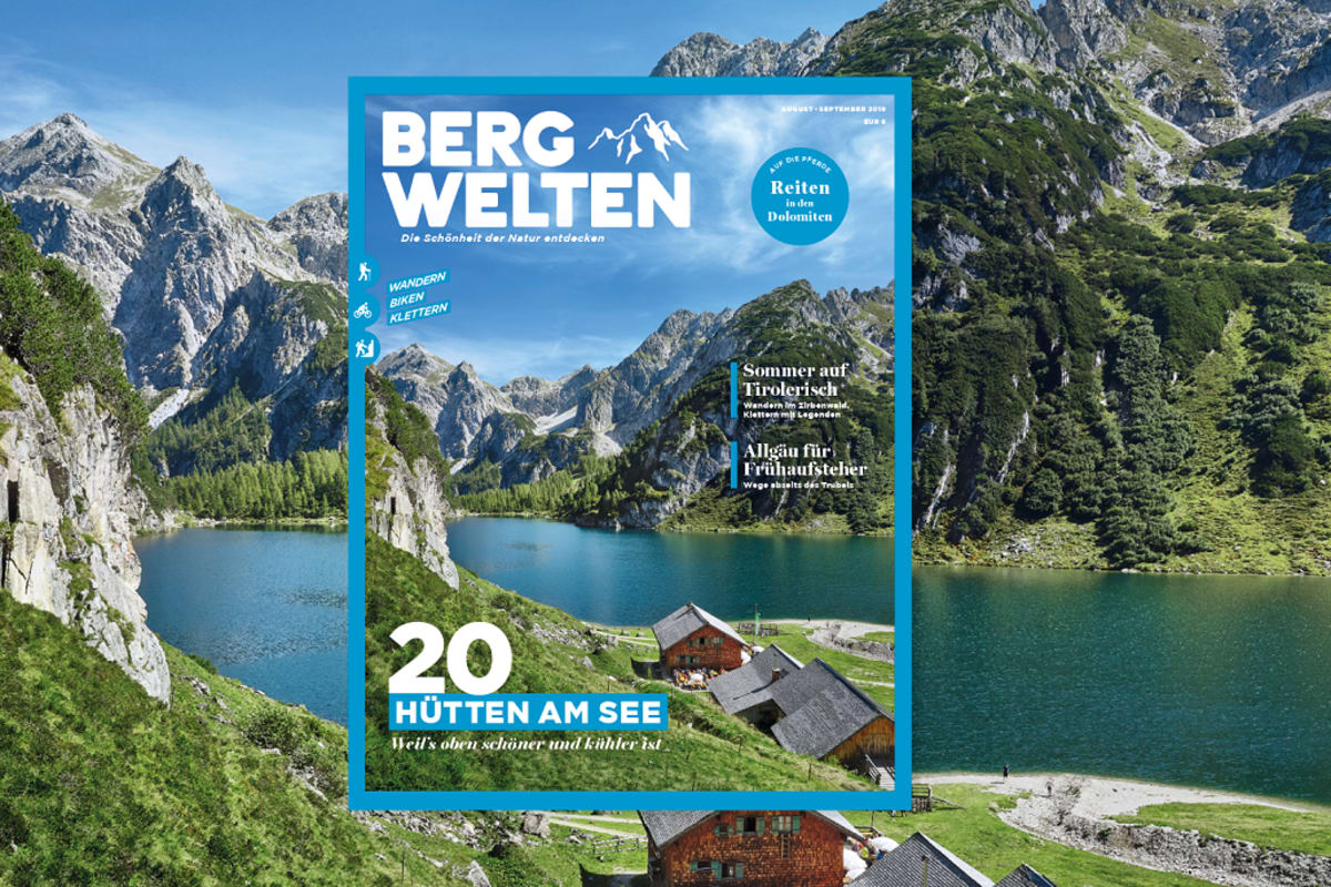 Jetzt überall im Zeitschriftenhandel – das Bergwelten Magazin (August/September 2019)