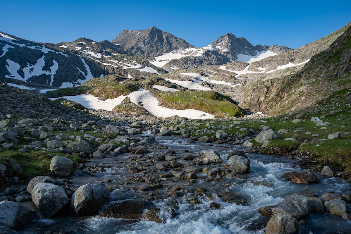 Landschaft am Weg zum Gipfel des Hohen Sonnblicks