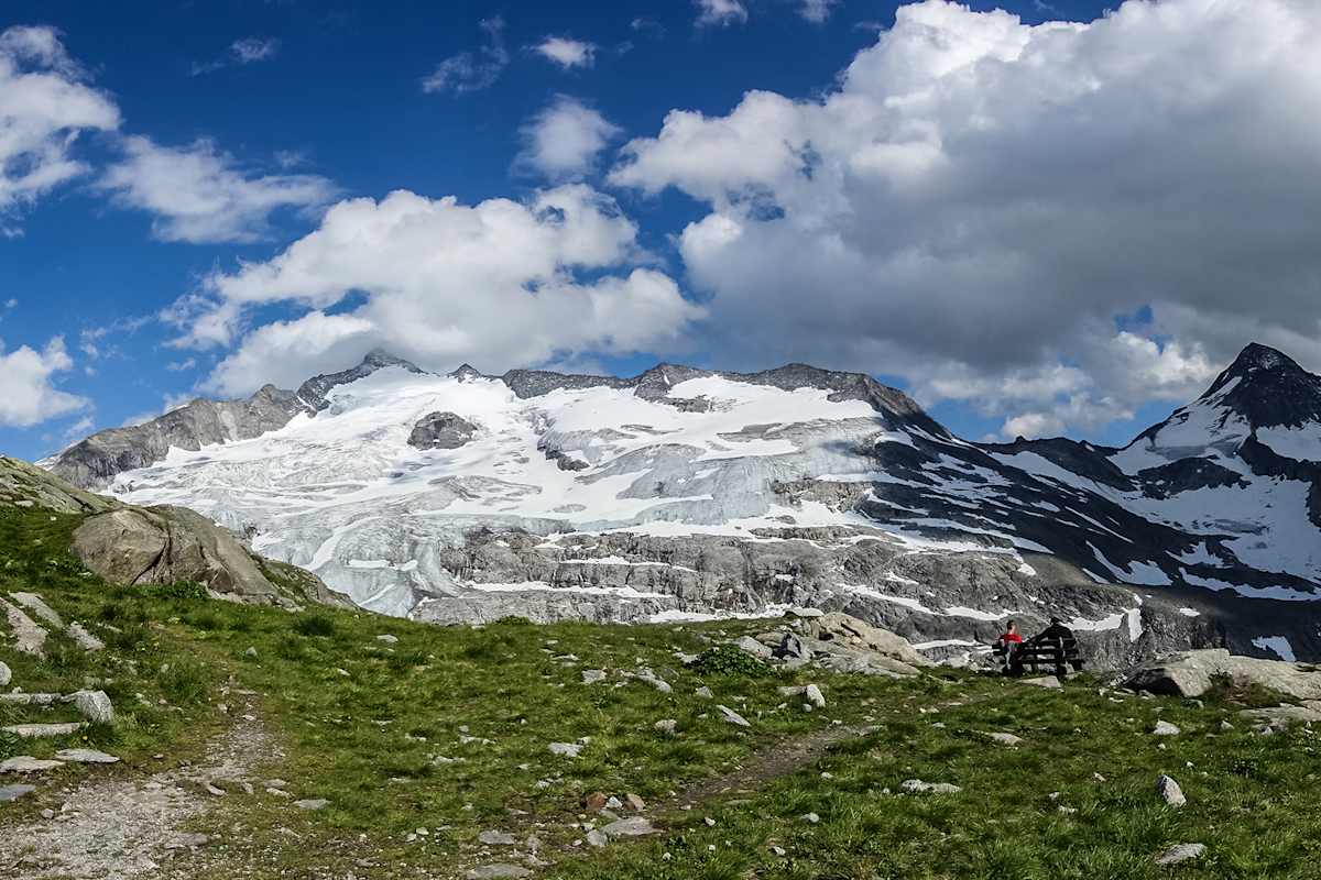 Panorama der Venedigergruppe mit Großvenediger und Großer Geiger