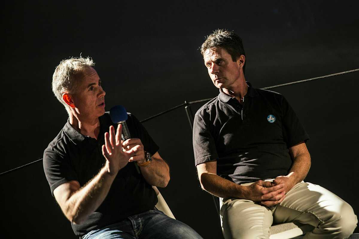 Gerold (links) und Kollege Robi bei der Horn-Premiere