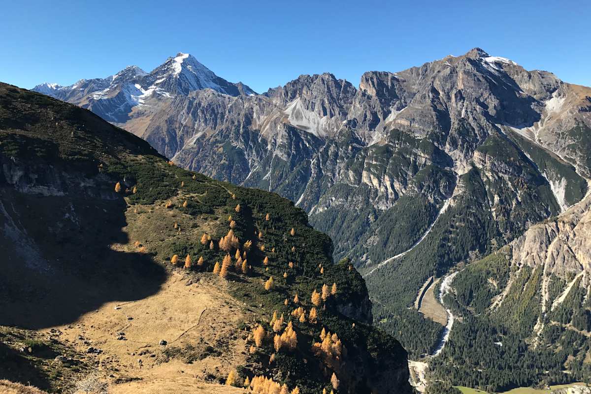 Der Habicht vom Gschnitztal aus gesehen.