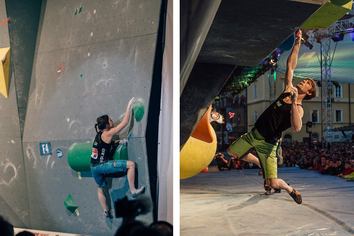 Für Kilian Fischhuber die härtesten Boulder des Abends  