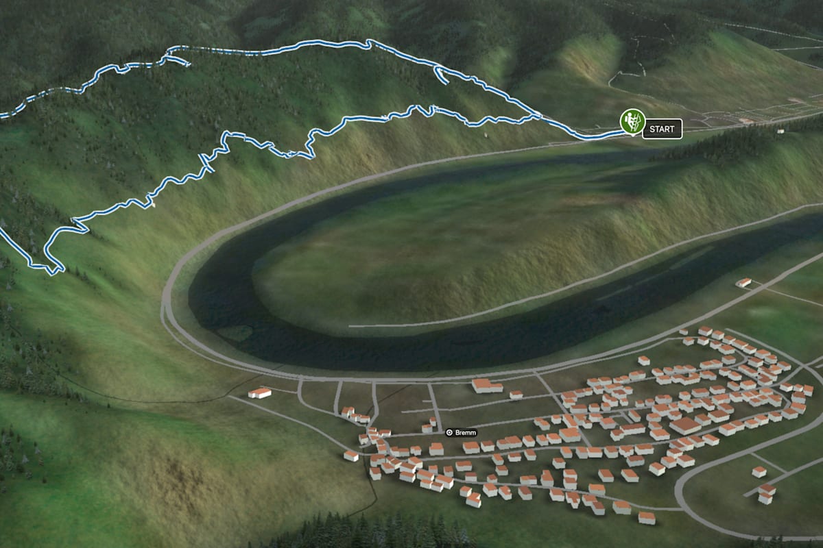 Kartenausschnitt mit Calmont-Klettersteig