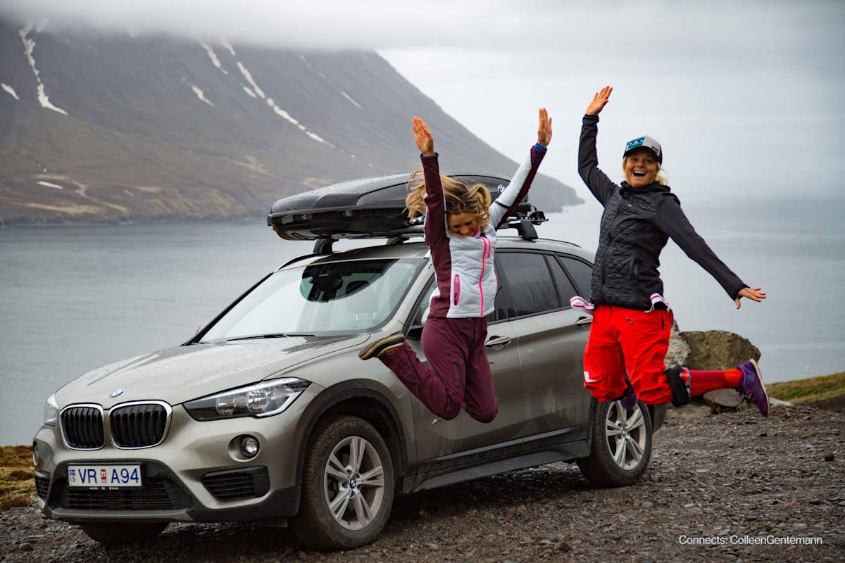 Connect: Freeriderin Sandra Lahnsteiner und Mountainbikerin Hannah Barnes waren gemeinsam auf Island