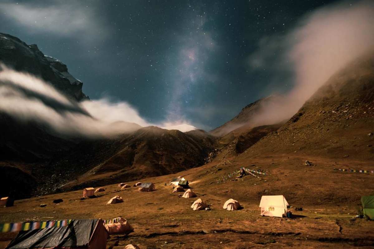 Dhaulagiri VII Basecamp Nacht