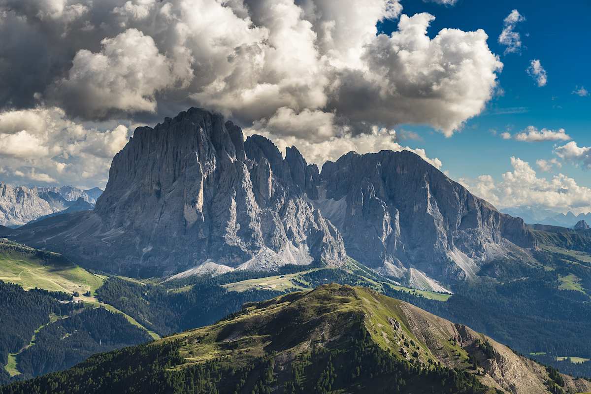 Blick auf den Langkofel