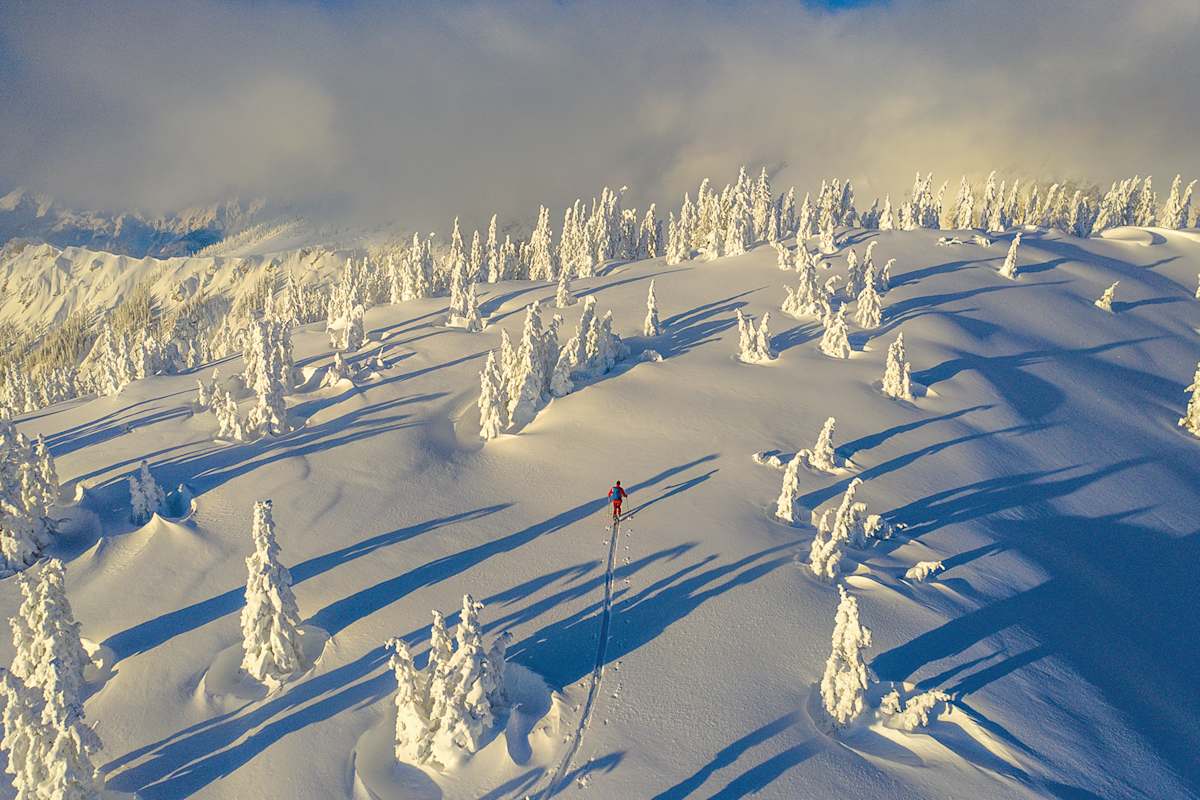 Skitourengeher am Lahngangkogel