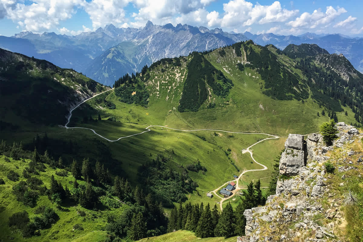 Mountainbiken auf der Falle im Montafon