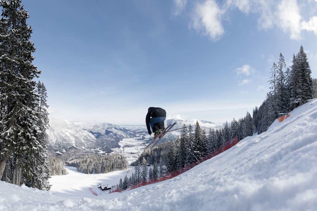 Skifahrer auf der Kandahar