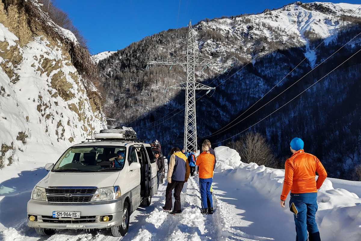 Reise Georgien Winter Freeriden Swanetien