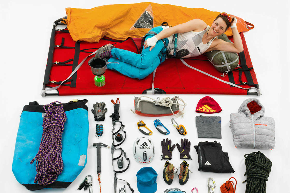 Alexandra Schweikart und ihre Yosemite-Kletterausrüstung