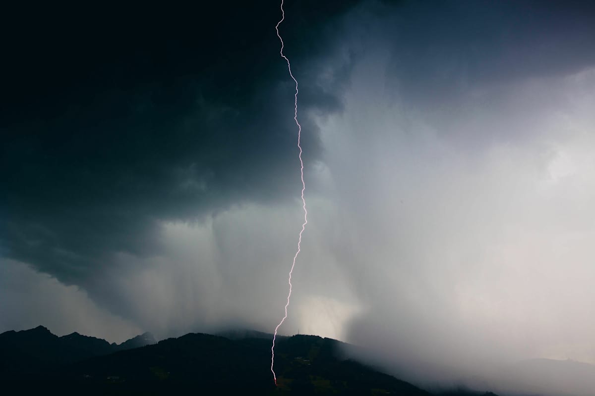 Gewitter beim Wandern
