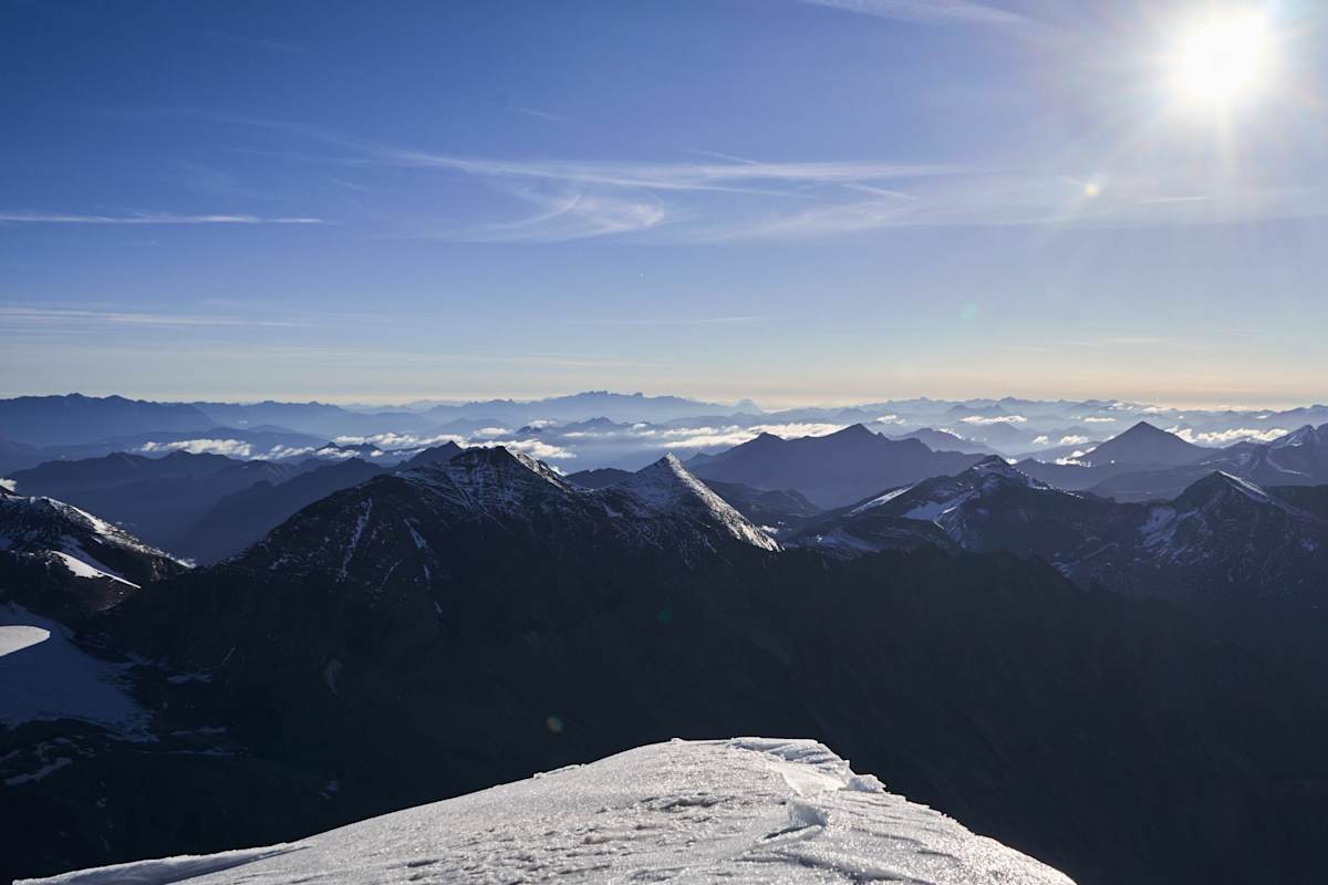 Besser könnte das Wetter für eine Besteigung auf den Grpßglockner kaum sein
