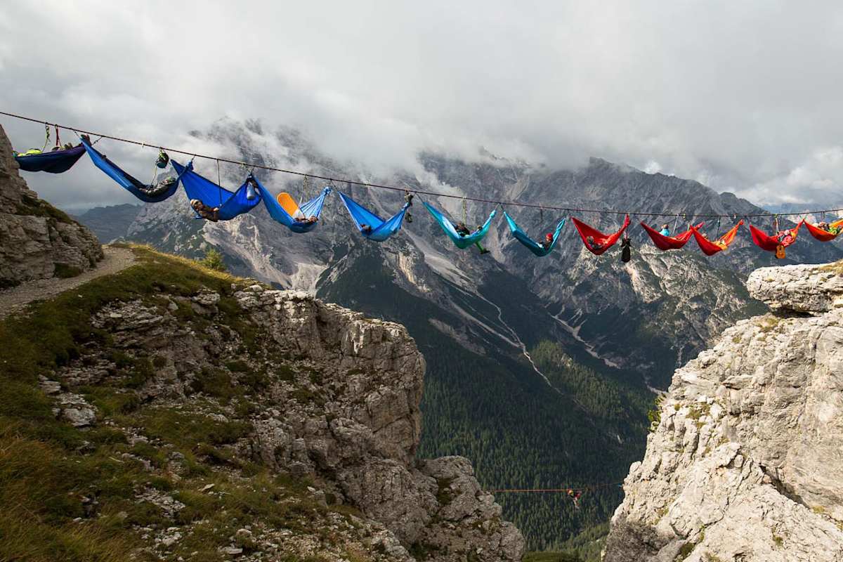 Ticket To The Moon-Hängematten in den Dolomiten