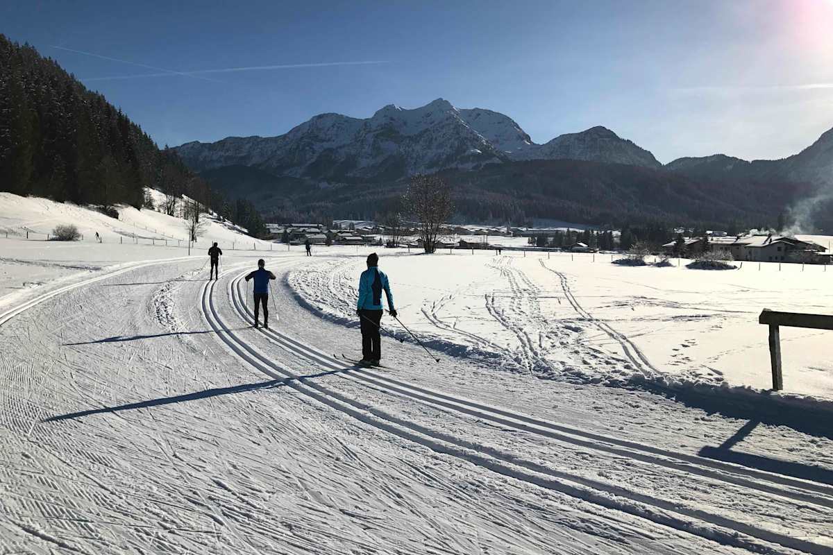 Gemütlich geht es über die „Warminger-Loipe“ in Hochfilzen