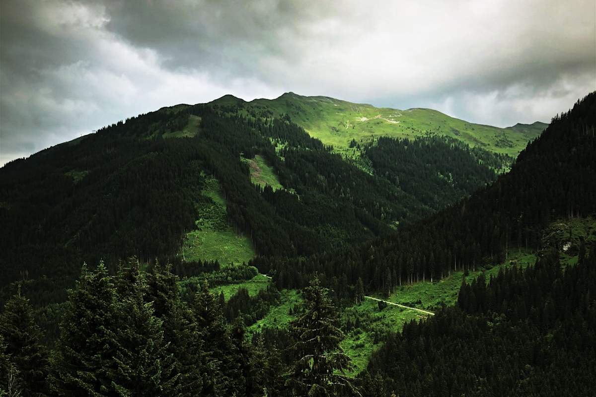 Aussicht von der Lengau Alm in Hinterglemm