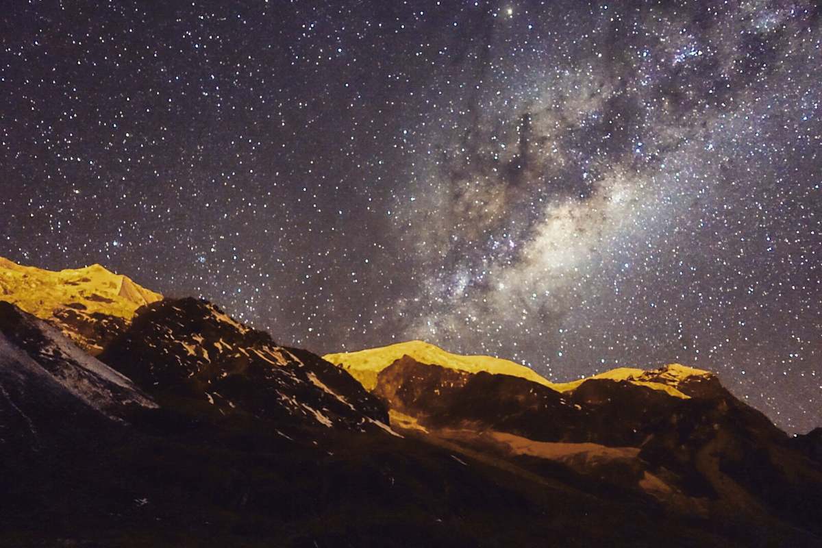 Milchstraße über dem Illimani
