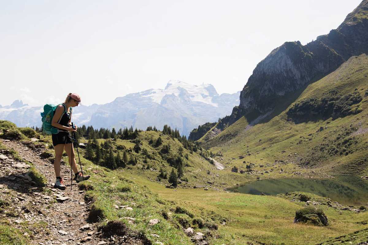 Im Hintergrund ist der Titlis Gletscher zu erkennen
