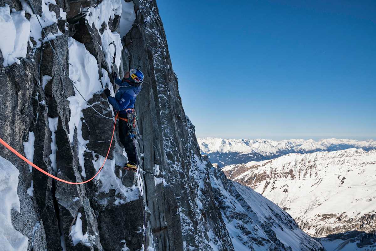 David Lama in der „Sagzahn-Verschneidung“