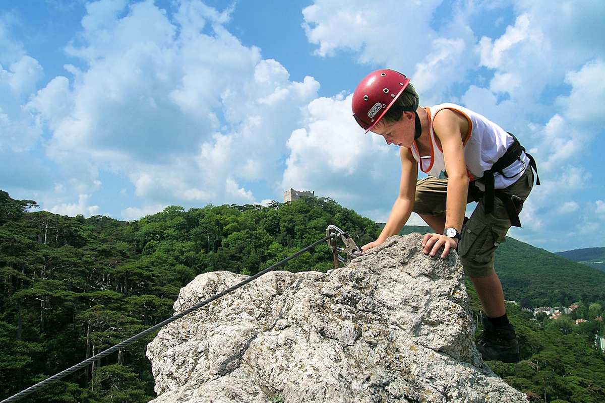 Klettersteiggehen mit Kindern