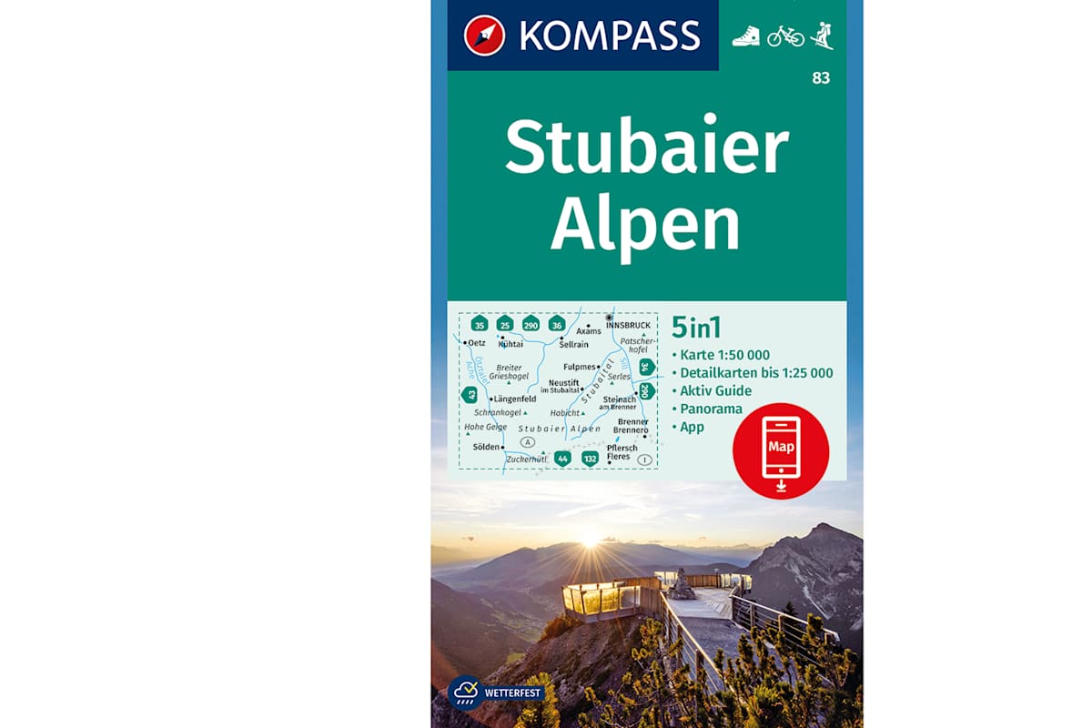 Die passende Wanderkarte zur Tour dazu: Stubaier Alpen WK 83