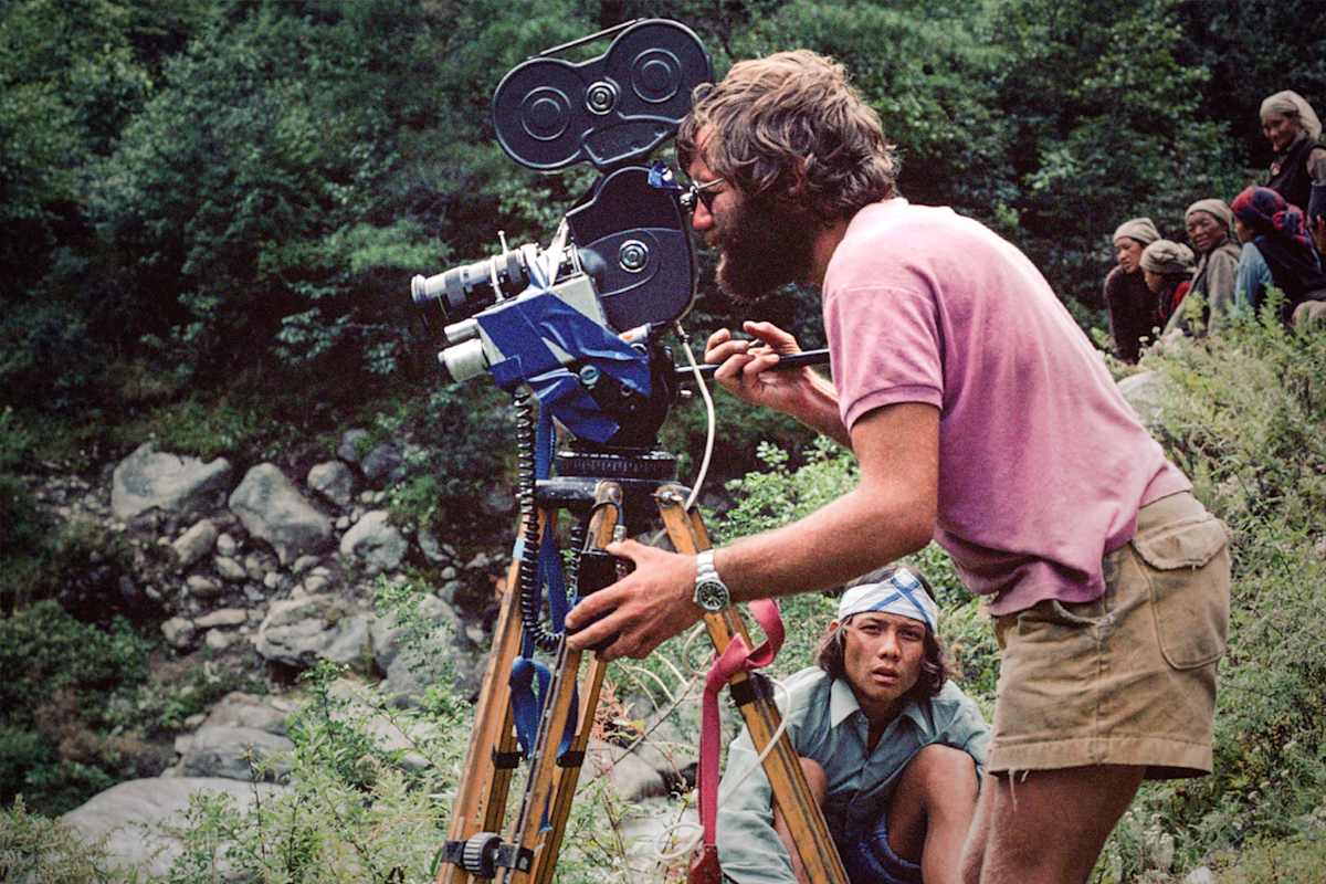 Leo Dickinson beim Filmen in den Bergen