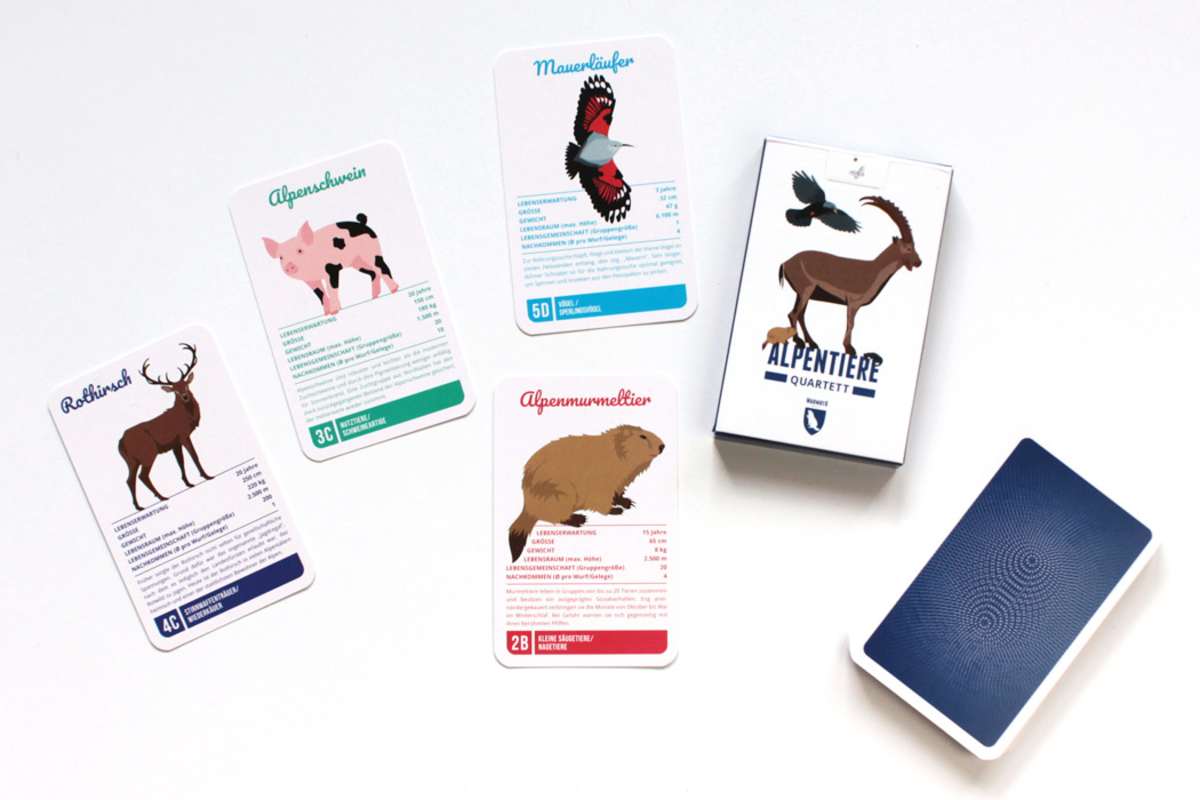 Alpentiere Quartett von Marmota Maps