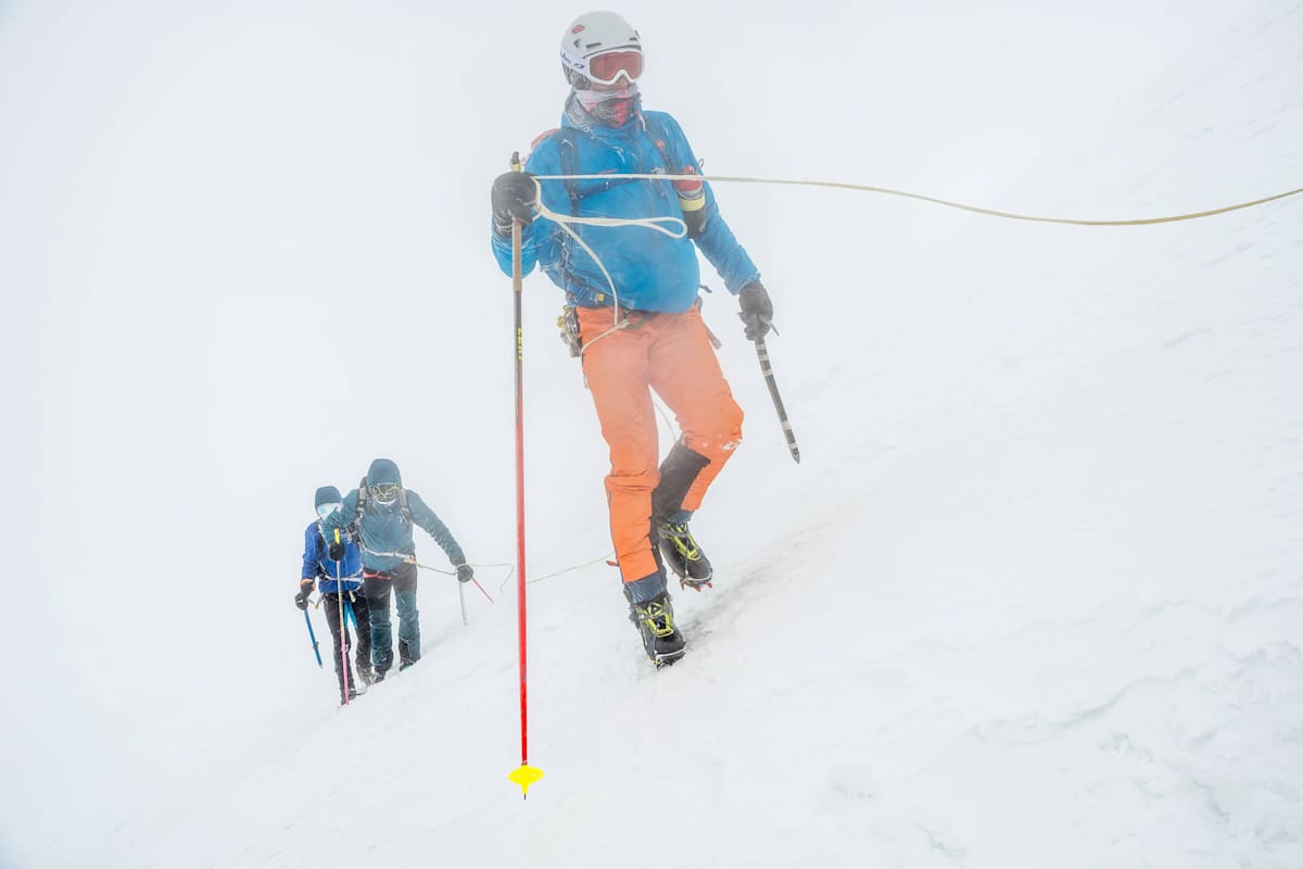 Die Athleten am Mont Blanc